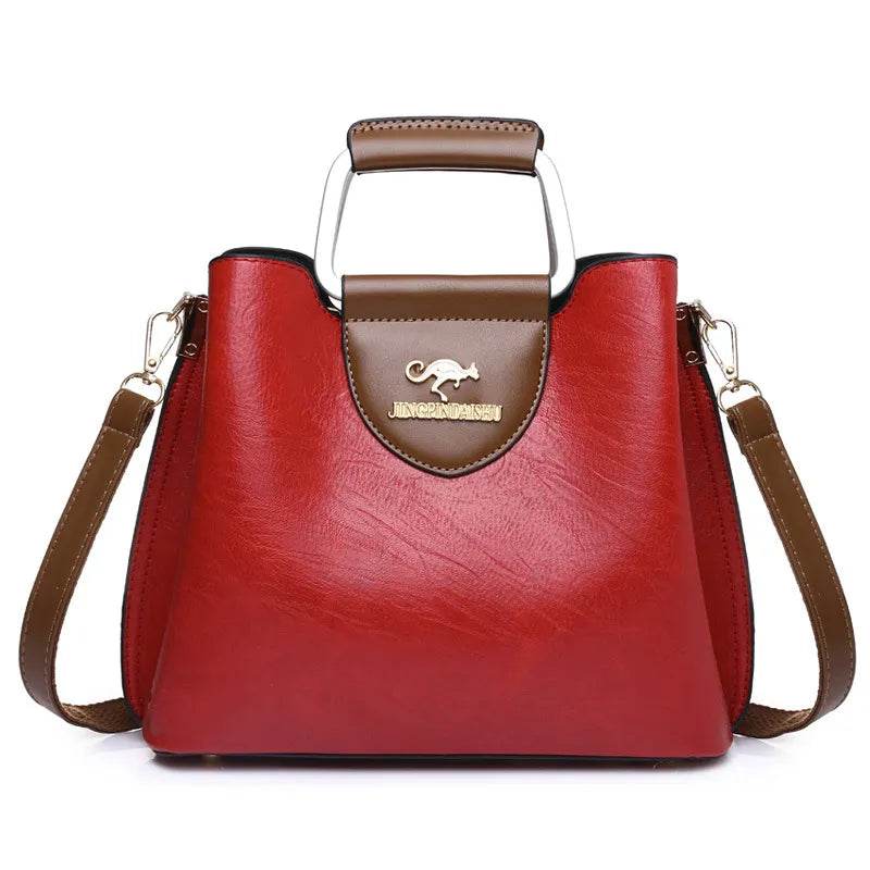 PU Soft Leather Texture Handbag New Cross-border Women's Bag Niche Design Fashionable Shoulder Bag Large Capacity Tote Purse - Tamnz