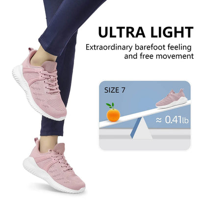 Womens Athletic Walking Shoes - Memory Foam Lightweight Tennis Sports Shoes Gym Jogging Slip On Running Sneakers - Tamnz
