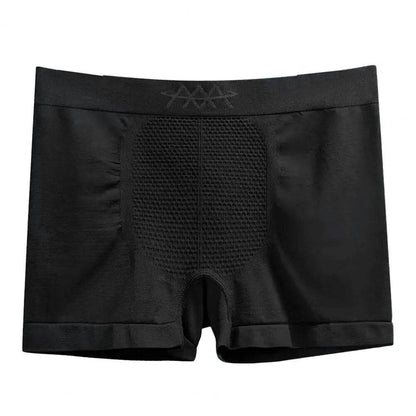 Men Boxers Underpants High Elasticity Seamless Honeycomb Breathable Mid Waist Soft Moisture-wicking Anti-shrink Men Underwear - Tamnz