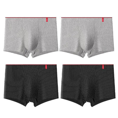 4 Pcs Boxer Men Sexy Stripe Panties Underwear Sexy Knickers for Men Underpants Shorts Fashion Under Wear Lingerie Boxers Briefs - Tamnz