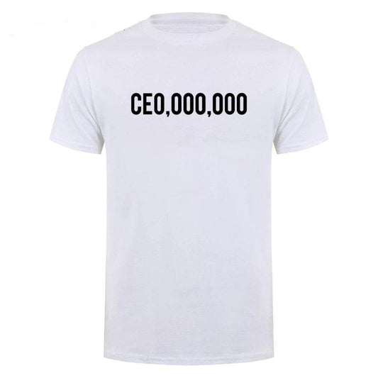 DY New Summer Short Sleeve Funny Style CE0,000,000 T Shirt Men Entrepreneur Hustle CEO MillionairesT-Shirt - Tamnz