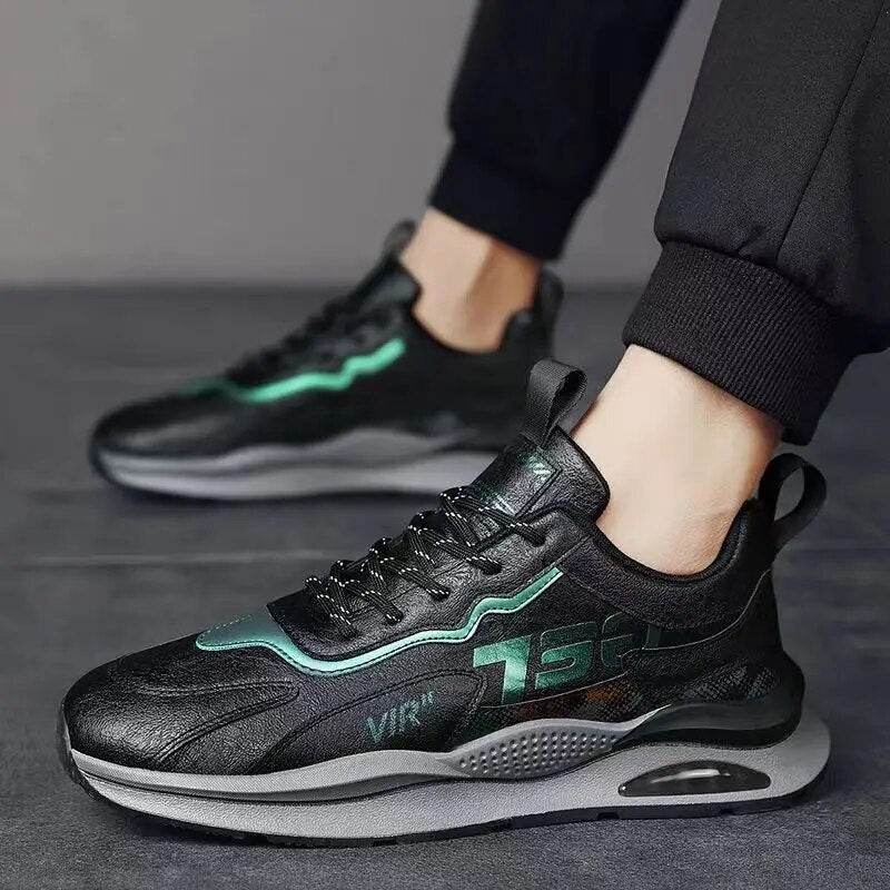 Men Winter Cotton Shoes Leather Waterproof Casual Shoes For Men Fashion Plush Warm Sneakers Non-slip Outdoor - Tamnz