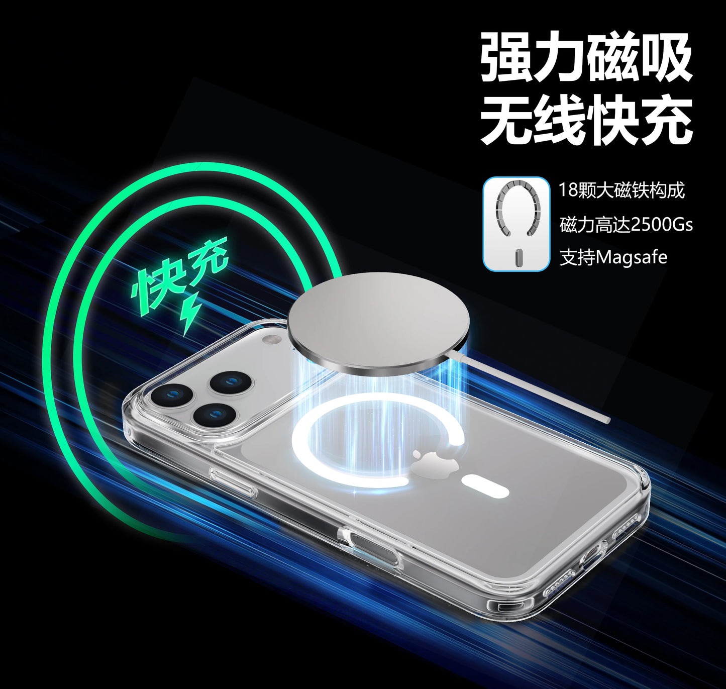 Shockproof Anti Yellow Crystal Acrylic Phone case For iPhone 17AIR 17 17 PRO 17 PRO MAX For Magsafe Strong Magnetic phone Case