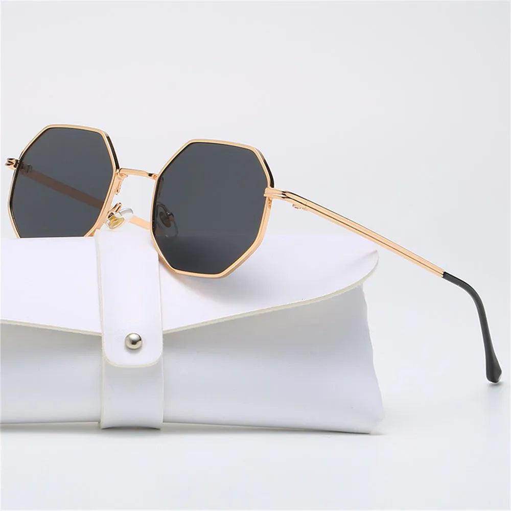 Summer UV Protection Sunglasses Fashion Polygon Sun Glasses for Women Men Trendy Classic Metal Frame - Tamnz