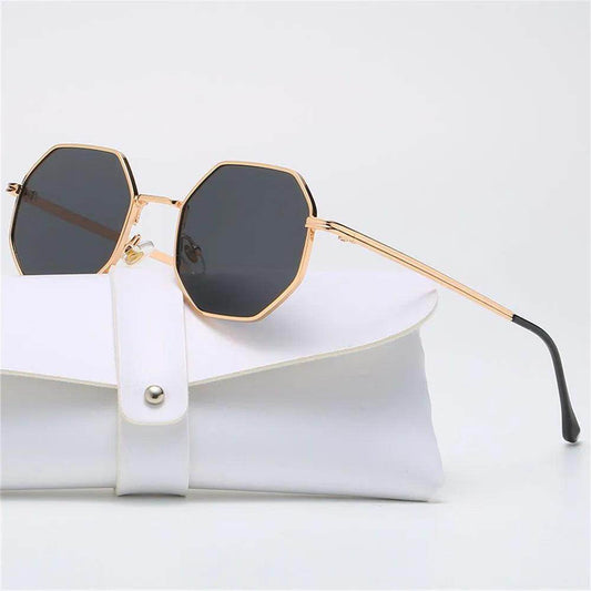 Summer UV Protection Sunglasses Fashion Polygon Sun Glasses for Women Men Trendy Classic Metal Frame - Tamnz