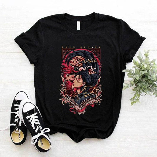 New Japanese Anime T-shirt Men Attack on Titan T-shirts Unisex Y2k Harajuku Graphic T Shirts Summer Tops HIP HOP Style Tee Shirt - Tamnz