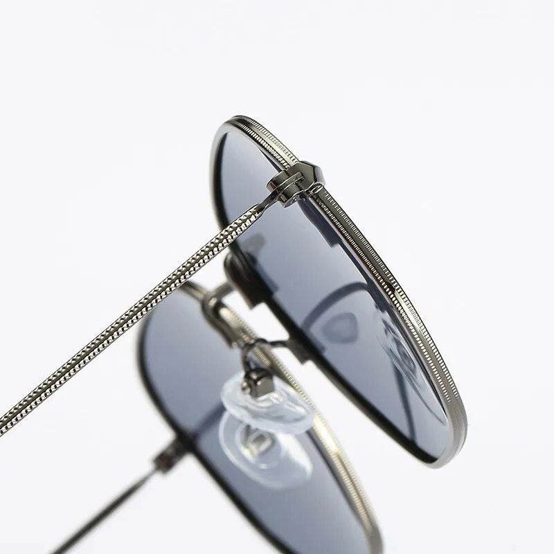 Metal Vintage Polygon Sunglasses Luxury Brand Shades Designer - Tamnz