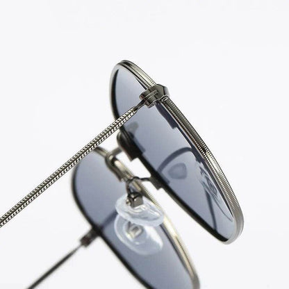 Metal Vintage Polygon Sunglasses Luxury Brand Shades Designer - Tamnz