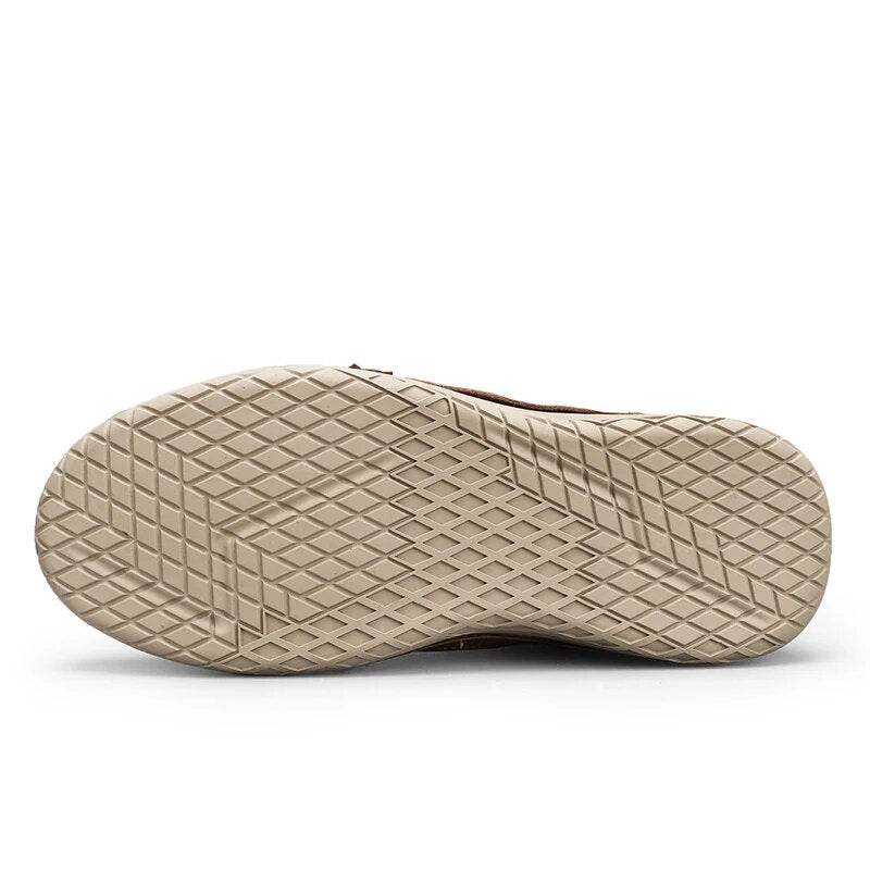 Men Ankle Boots Autumn Winter Outdoor Non-slip Hiking Men Shoes Microfiber Leather Optional Plush Warm Casual Shoes - Tamnz