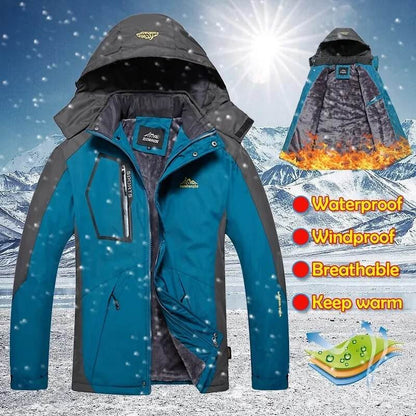 Winter Men Windproof Jacket Warm Thicken Outdoor Coats Male Casual Velvet Jackets Mens Outwear Mountaineering Overcoat Plus Size - Tamnz