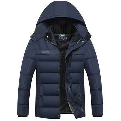 Thick Warm Winter Parka Men Fleece Hooded Men Winter Jacket Coat Military Cargo Jackets Mens Overcoat Streetwear - Tamnz