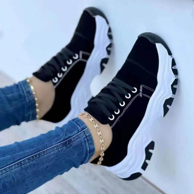 Sneakers Women Shoes New Pattern Canvas Shoe Casual Women Sport Shoes Flat Lace-Up Adult Zapatillas Mujer Chaussure Femme - Tamnz