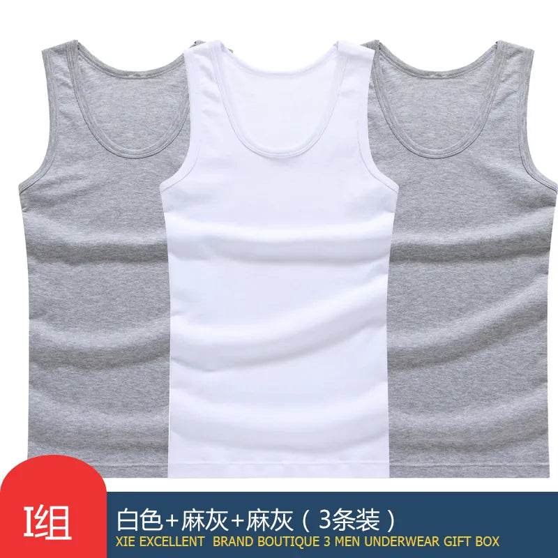 Tank Top Solid Muscle Vest Undershirts O-neck Gymclothing Tees Whorl Tops - Tamnz