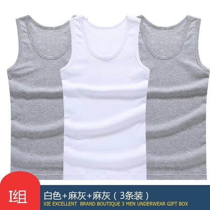 Tank Top Solid Muscle Vest Undershirts O-neck Gymclothing Tees Whorl Tops - Tamnz