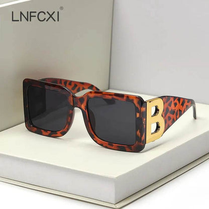 Oversized The Letter B Square Luxury Trend Sunglasses Women Men Retro Rectangle Sunglasses Gafas De Sol - Tamnz