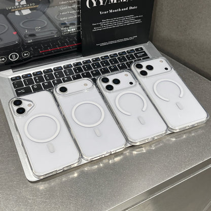 Shockproof Anti Yellow Crystal Acrylic Phone case For iPhone 17AIR 17 17 PRO 17 PRO MAX For Magsafe Strong Magnetic phone Case