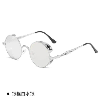Steampunk European And American Sunglasses Round Dot Paint Personalized Men And Women - Tamnz
