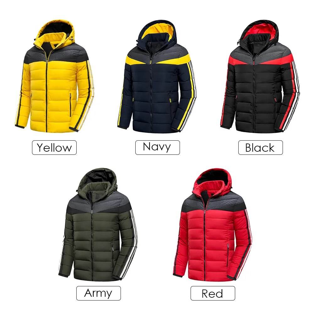 Winter Brand New Casual Warm Thick Windproof Jacket Parkas Coat Men Fashion Autumn Outwear Detachable Hat Parka Men - Tamnz