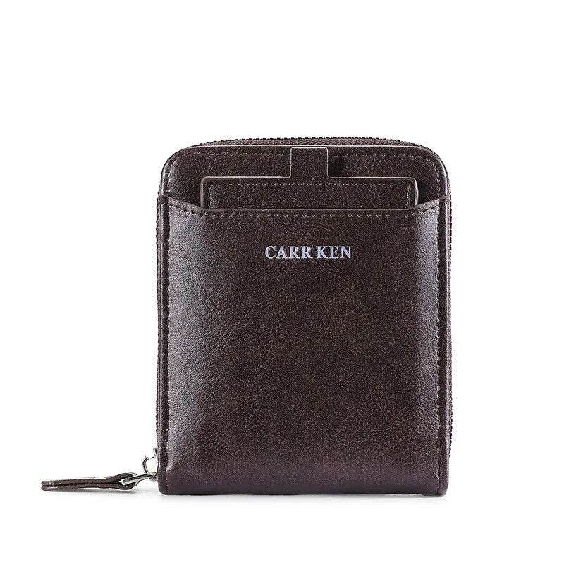 Vintage Small Men's Wallet Pu Leather Short Purse Men Hasp Zipper Clutch Solid Porte Feuille Hommes Porte Monnaie Homme - Tamnz