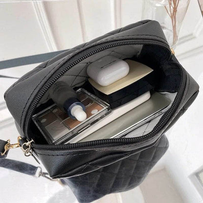 Tassel Small Messenger Bag For Women Trend Lingge Embroidery Camera Female Shoulder Bag Fashion Chain Ladies Crossbody Bags - Tamnz