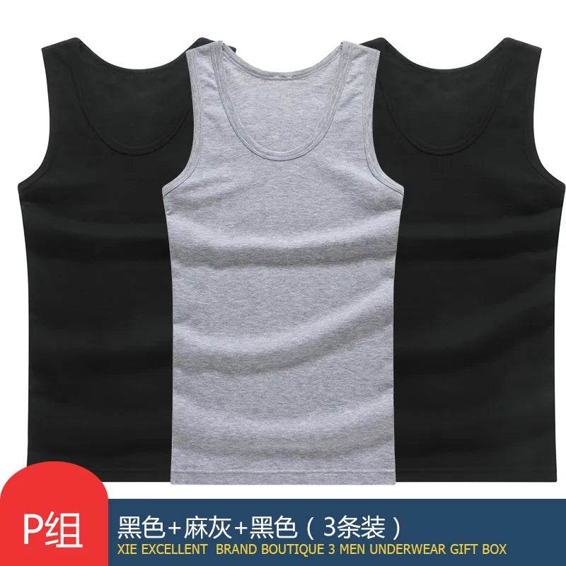 Tank Top Solid Muscle Vest Undershirts O-neck Gymclothing Tees Whorl Tops - Tamnz