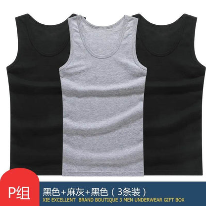 Tank Top Solid Muscle Vest Undershirts O-neck Gymclothing Tees Whorl Tops - Tamnz