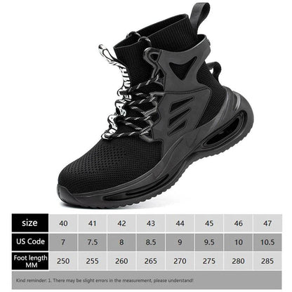 Light Breathable Sneaker For Men Steel Toe Safety Shoes Puncture-Proof Male Boots Work Botas Hombre - Tamnz