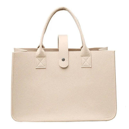 Handbag Large Capacity Open Fashion Felt Shopping Designer Tote Woven Bag - Tamnz