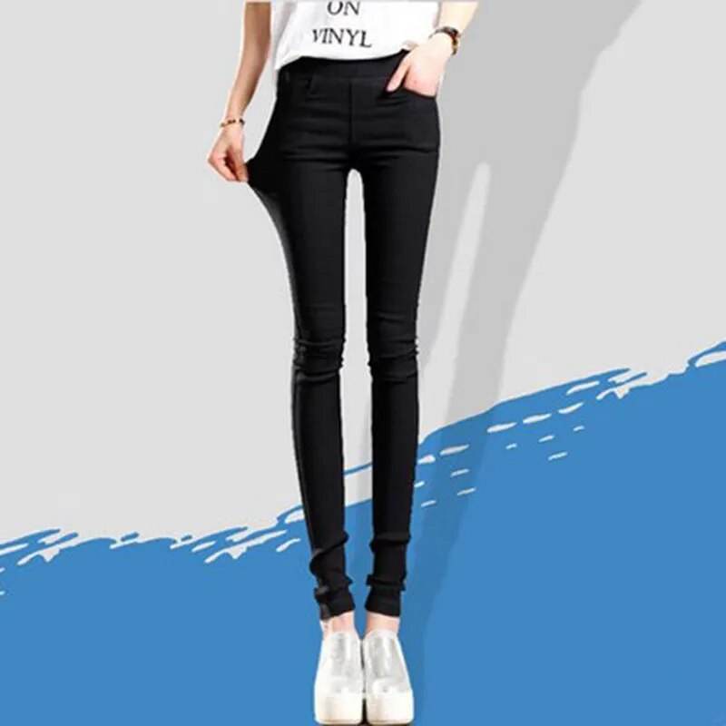 Women Summer Elastic Casual Stretch Skinny Leggings Slim Pencil Pants - Tamnz