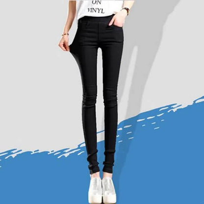 Women Summer Elastic Casual Stretch Skinny Leggings Slim Pencil Pants - Tamnz