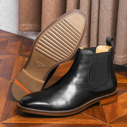 Men's Chelsea Boots Work shoes Genuine Cow Leather Handmade For Formal Dress Shoes - Tamnz