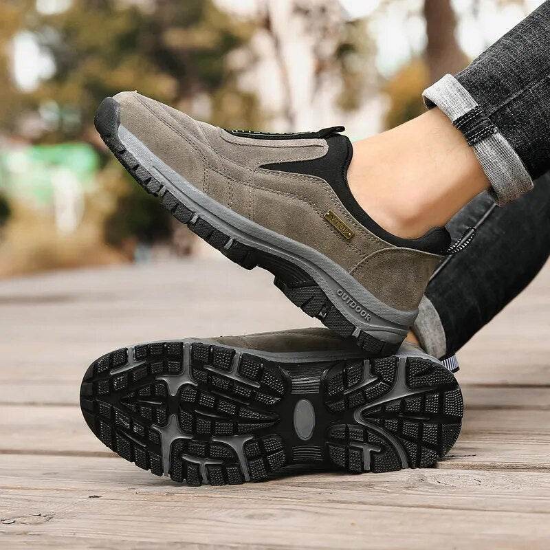 Outdoor Hiking Shoes Slip-On Loafers Training Sneakers Men Walking Shoes Trekking Driving Shoes - Tamnz