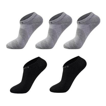 5 Pairs Men Ankle Socks Breathable Cotton Sports Mesh Casual Athletic Summer Thin Cut - Tamnz