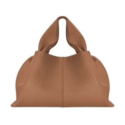 New Polana Cowhide Dumpling Type Crossbody Bag Women Luxury Designer Handbag Cloud Bag Solid Color Lychee Pattern Shoulder Bag - Tamnz