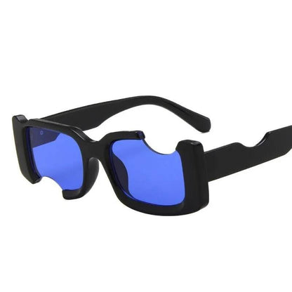 UV Protection Hip Hop Square Shades Off Notch Hole Design - Tamnz