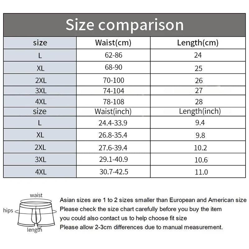 4 Pcs Boxer Men Sexy Stripe Panties Underwear Sexy Knickers for Men Underpants Shorts Fashion Under Wear Lingerie Boxers Briefs - Tamnz