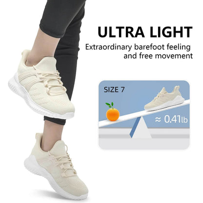Womens Athletic Walking Shoes - Memory Foam Lightweight Tennis Sports Shoes Gym Jogging Slip On Running Sneakers - Tamnz