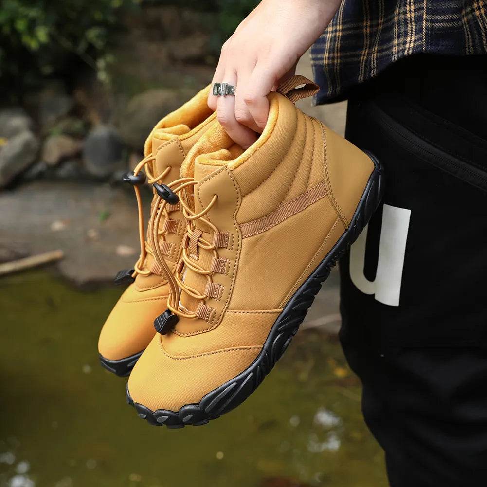 Winter Warm Running Barefoot Rubber Running Shoes Waterproof Non-Slip Breathable - Tamnz