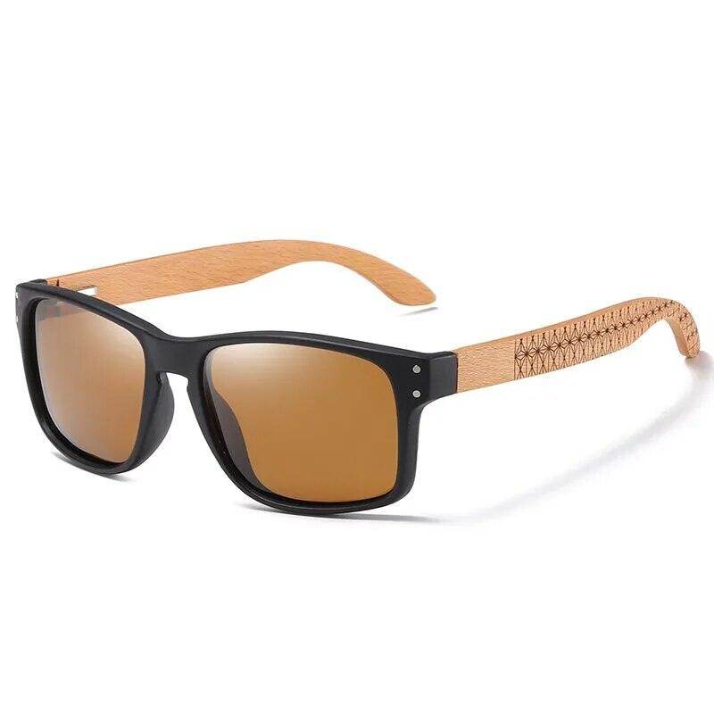 Brand Design Beech Wood Handmade Sunglasses Men Polarized Eyewear Outdoor - Tamnz