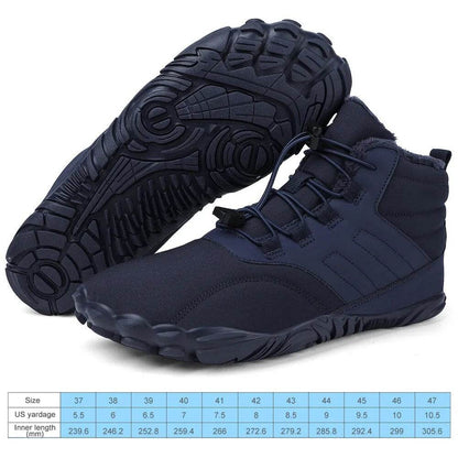 Winter Warm Running Barefoot Rubber Running Shoes Waterproof Non-Slip Breathable - Tamnz
