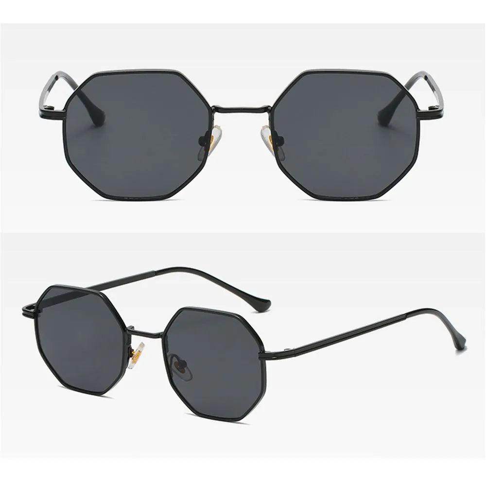 Summer UV Protection Sunglasses Fashion Polygon Sun Glasses for Women Men Trendy Classic Metal Frame - Tamnz