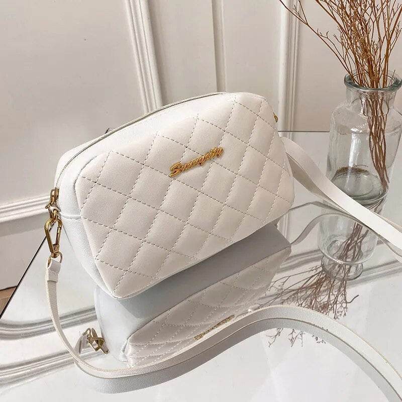 Tassel Small Messenger Bag For Women Trend Lingge Embroidery Camera Female Shoulder Bag Fashion Chain Ladies Crossbody Bags - Tamnz
