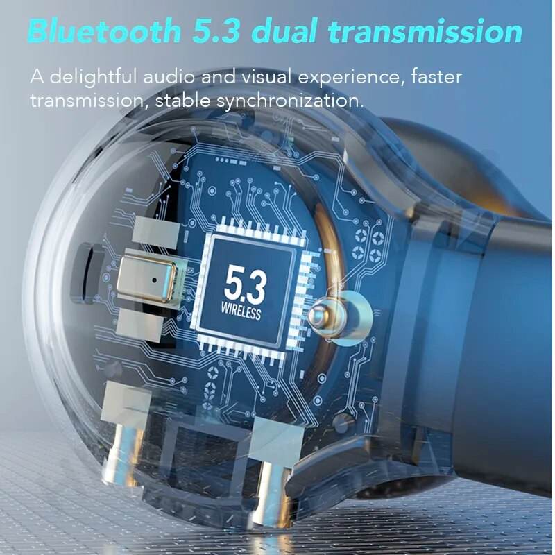 Bone Conduction Wireless Headphones Bluetooth Gaming Headsets Noise Canceling Sport Earphones - Tamnz