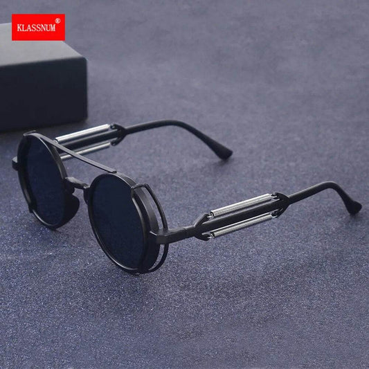 Gothic Steampunk Classic Vintage Round Shades Brand UV400 - Tamnz