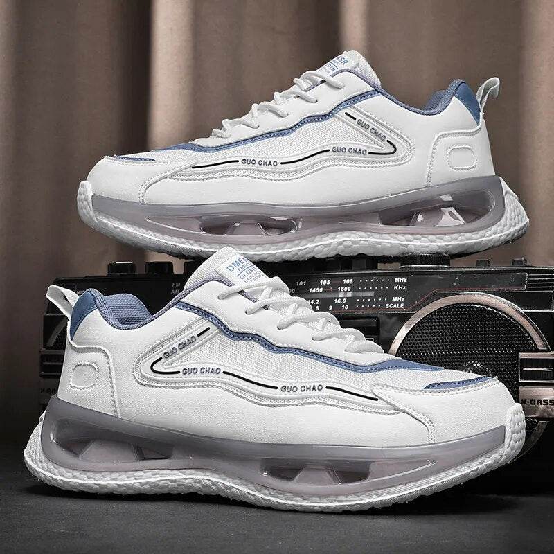 Breathable Running Shoes For Men Sneakers Air Cushion Lace-Up Sport Casual Sapatos - Tamnz