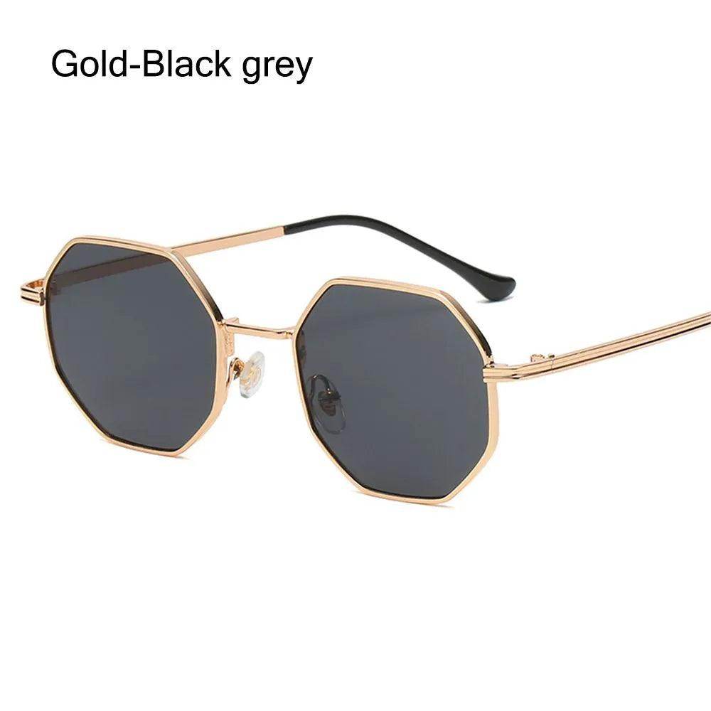 Summer UV Protection Sunglasses Fashion Polygon Sun Glasses for Women Men Trendy Classic Metal Frame - Tamnz