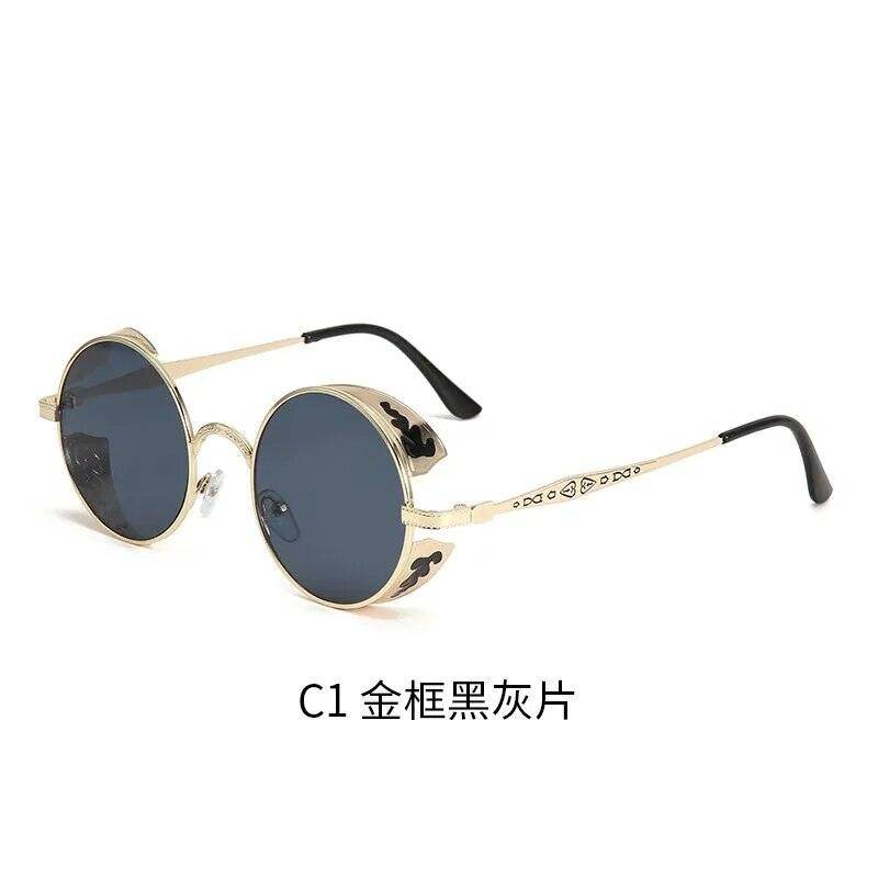 Steampunk European And American Sunglasses Round Dot Paint Personalized Men And Women - Tamnz