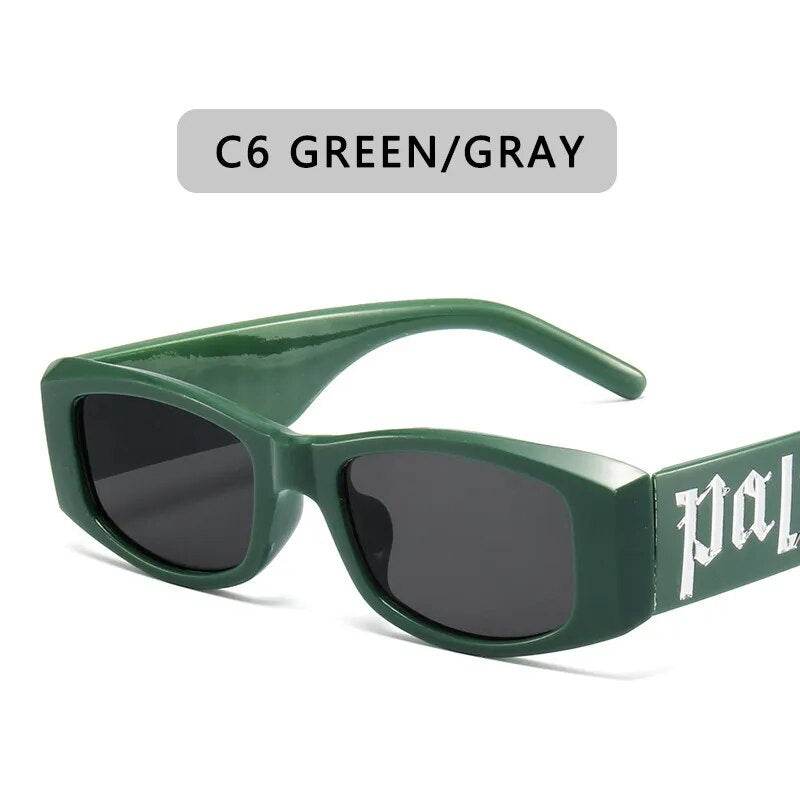 Vintage Square Fashion Luxury Brand Designer Trend Punk Hip Hop Shades - Tamnz