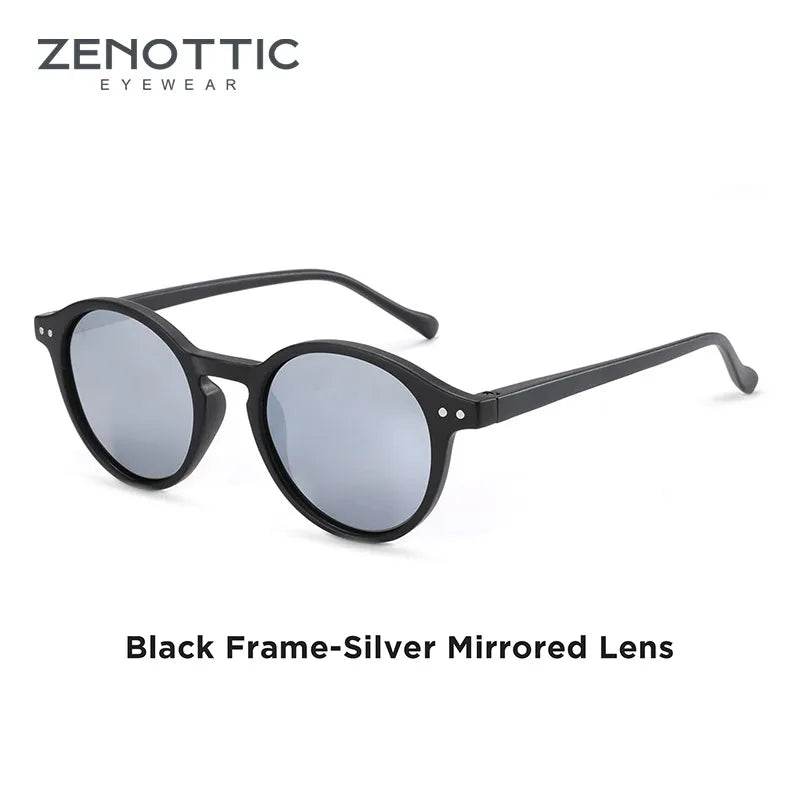 Retro Polarized Sunglasses Men Women Vintage Small Round Frame Polaroid Lens UV400 Goggles Shades - Tamnz