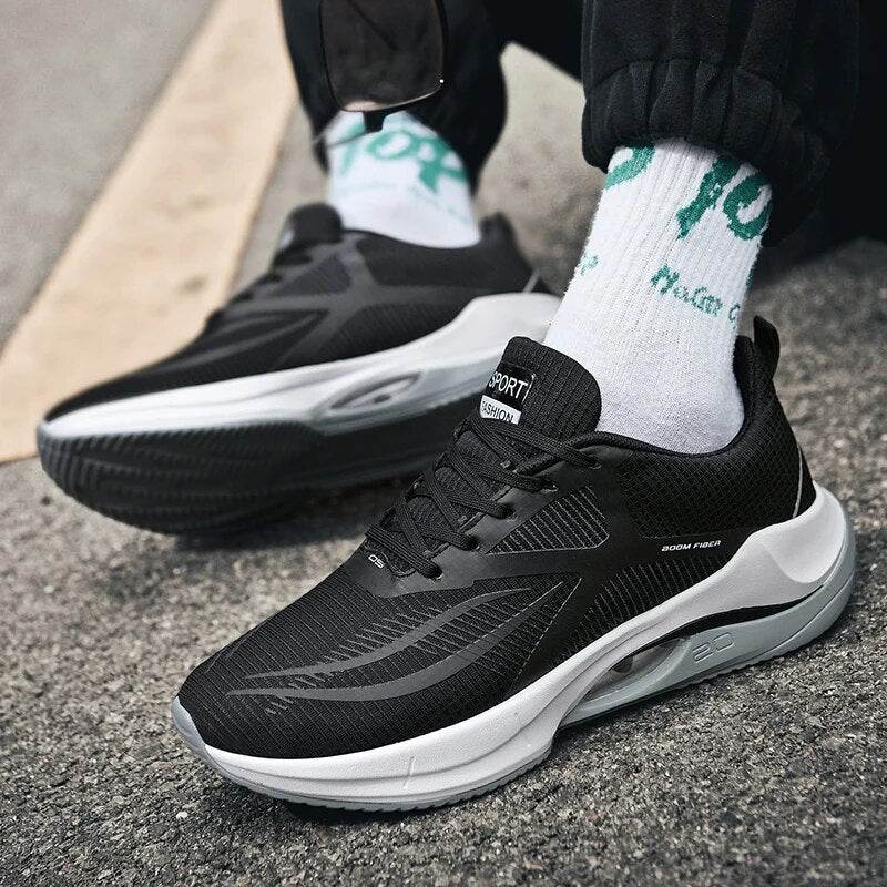 Carbon Plate Marathon Air Cushion Running Shoes Lightweight Comfortable Athletic Sneakers - Tamnz